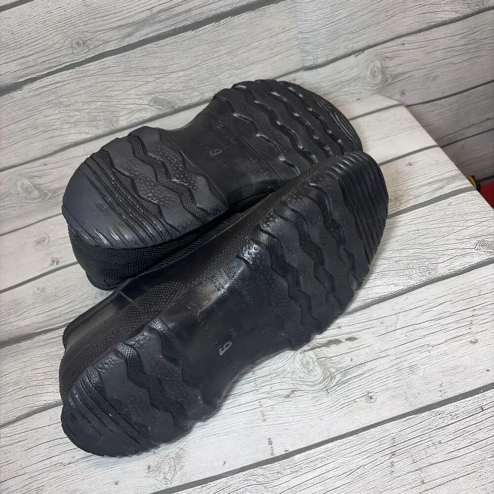 Servus USA made Black Rubber Galoshes Boots Slip on Shoe Cover Men's Rain Size 9